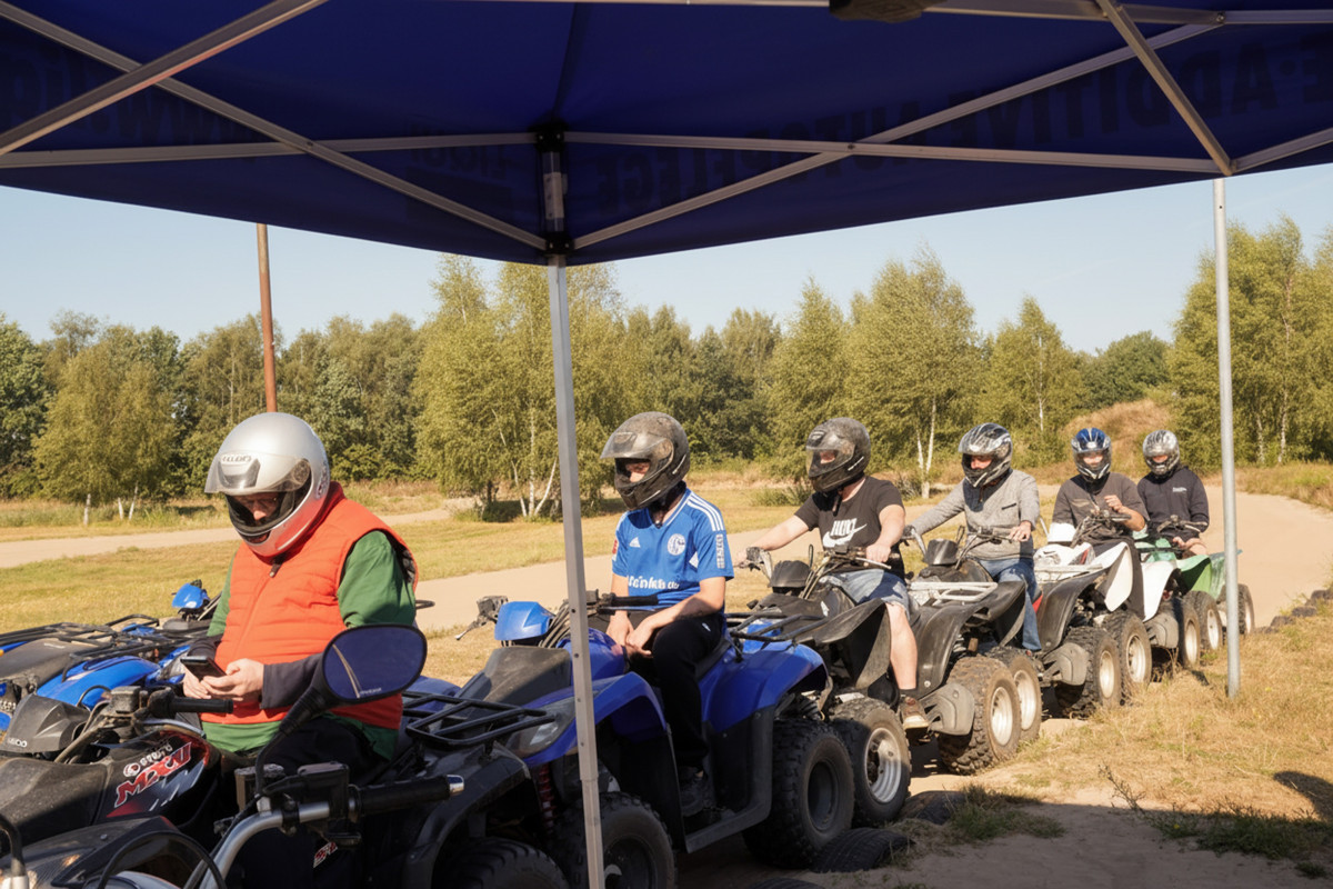 Action team event with quad bikes – combining adrenaline and team spirit