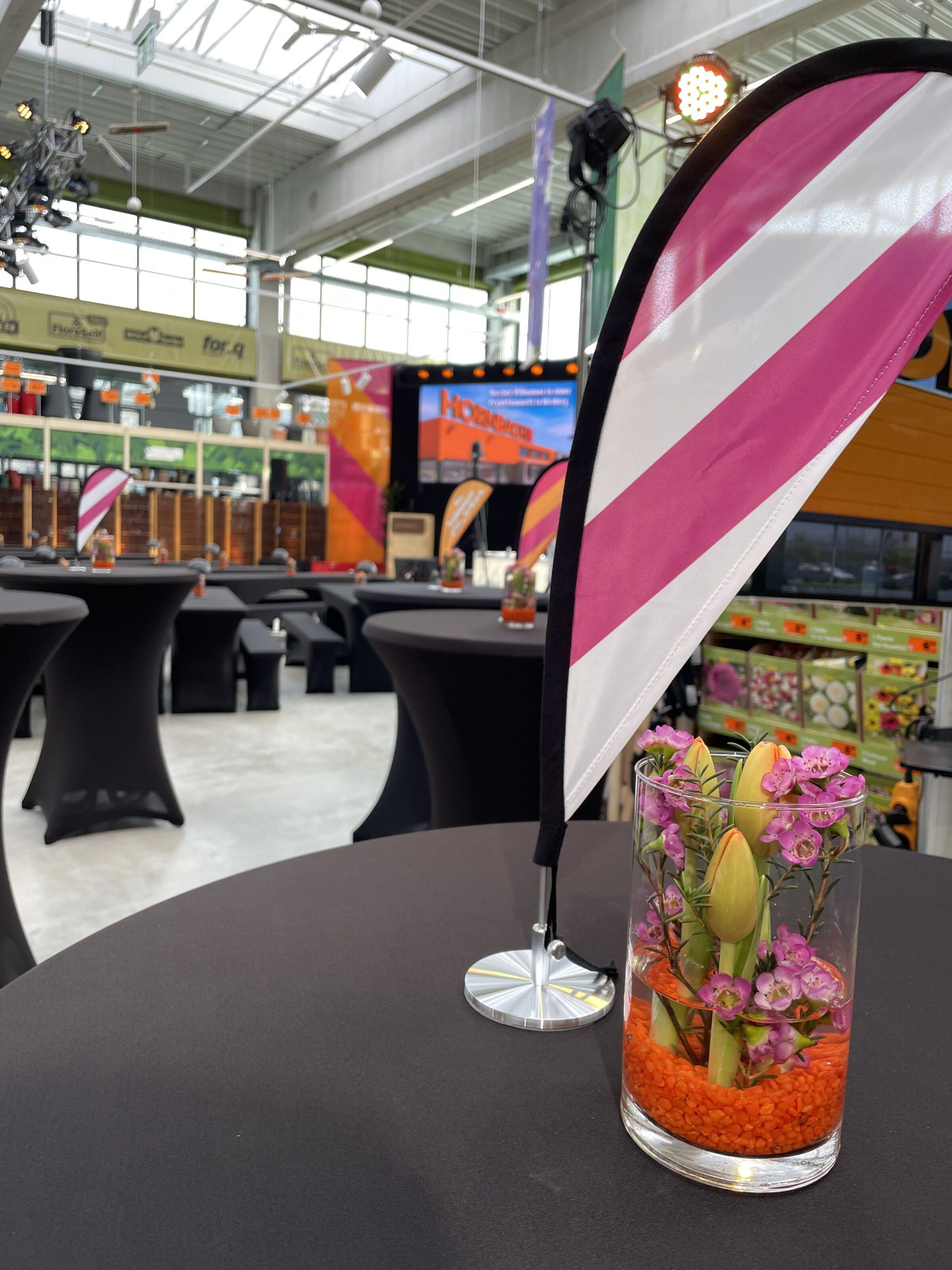 Event decoration for the HORNBACH store opening celebration
