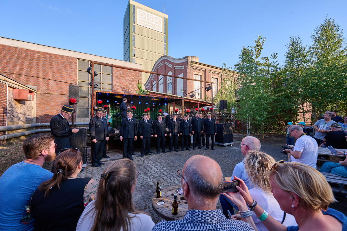 Miners' choir performance.