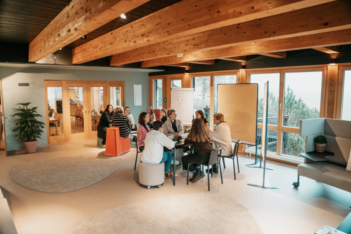 Team meeting at the agency office